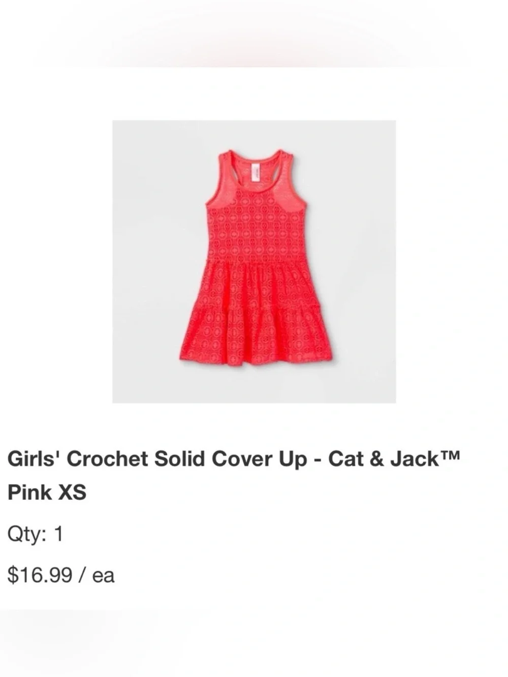 Girls Crochet Cover-up